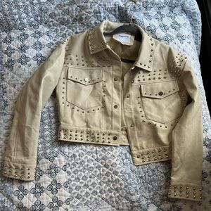 Leather studded jacket